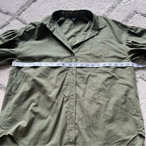 Rails green button down oversized boxy shirt Janae olive XS - Picture 9 of 9